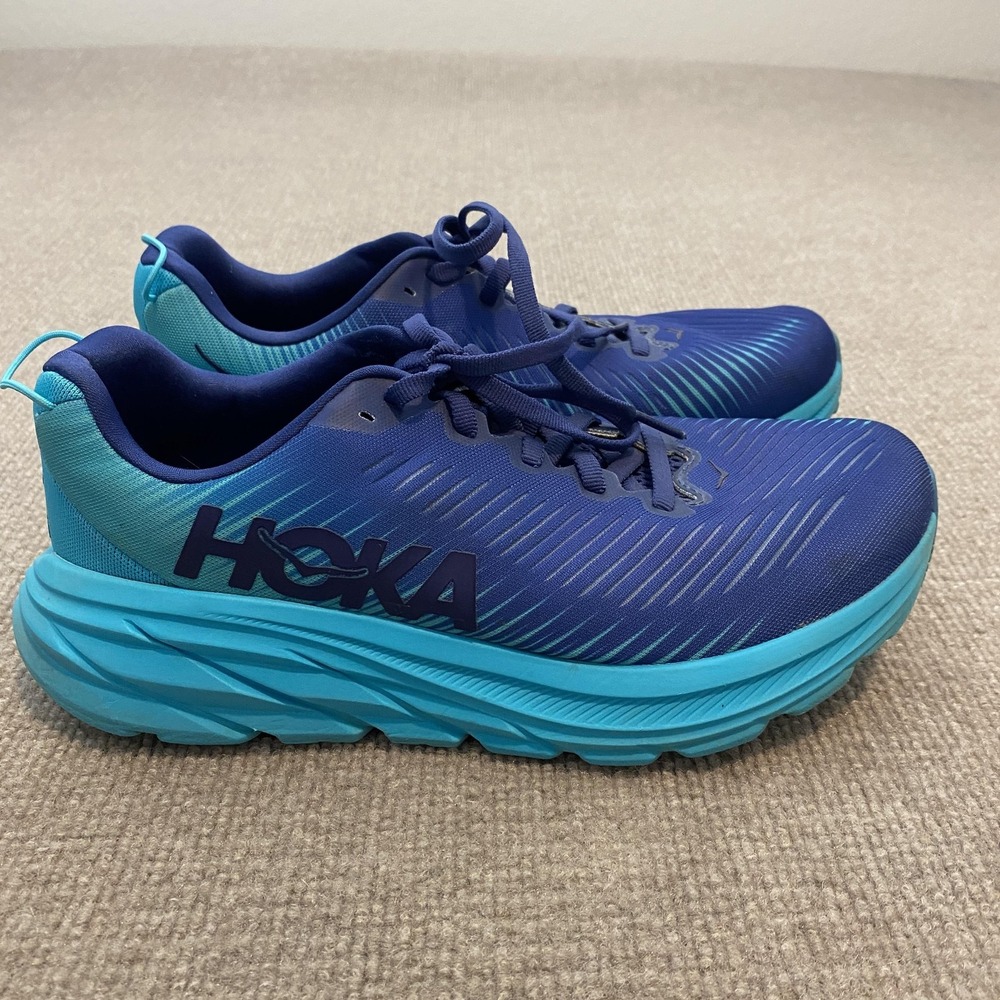 Hoka One One Rincon 3 Shoes Mens Size 7 Blue Running Sneakers Wide 1124782